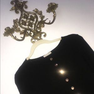 Fancy Black Body-con with Gold Buttons